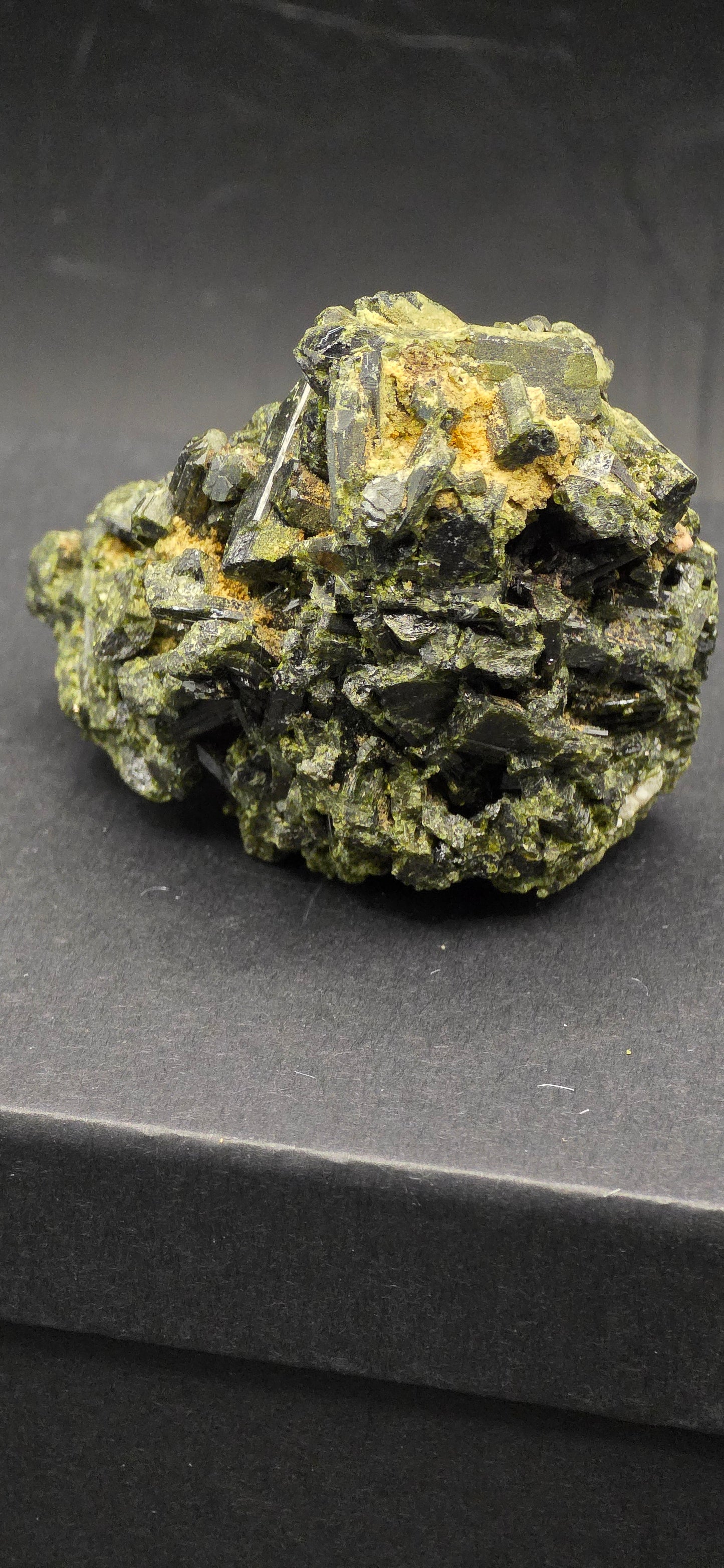 Bent Green Tourmaline Matrix w/Epidote - Brazil *6