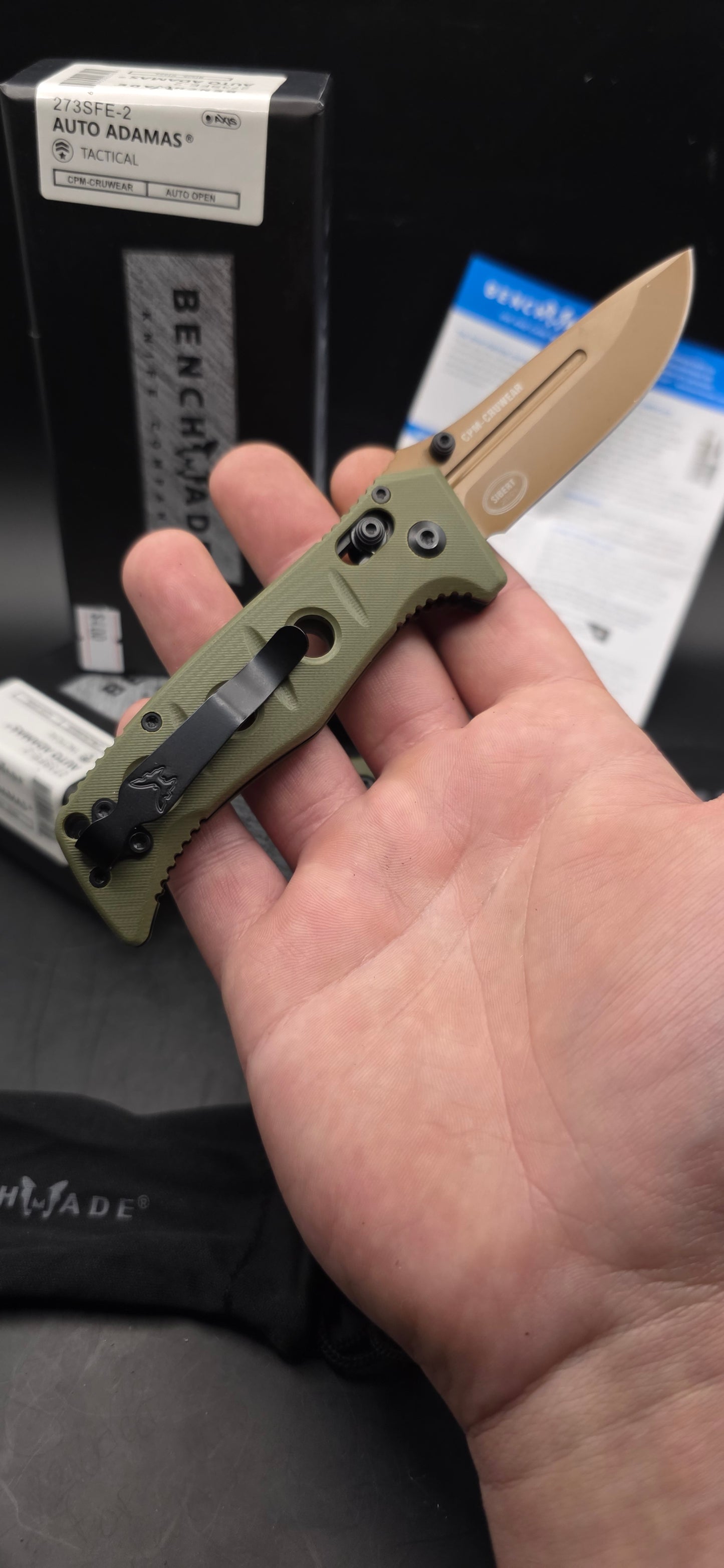 Benchmade 273SFE-2BK Auto Adamas Tactical Pocket Knife