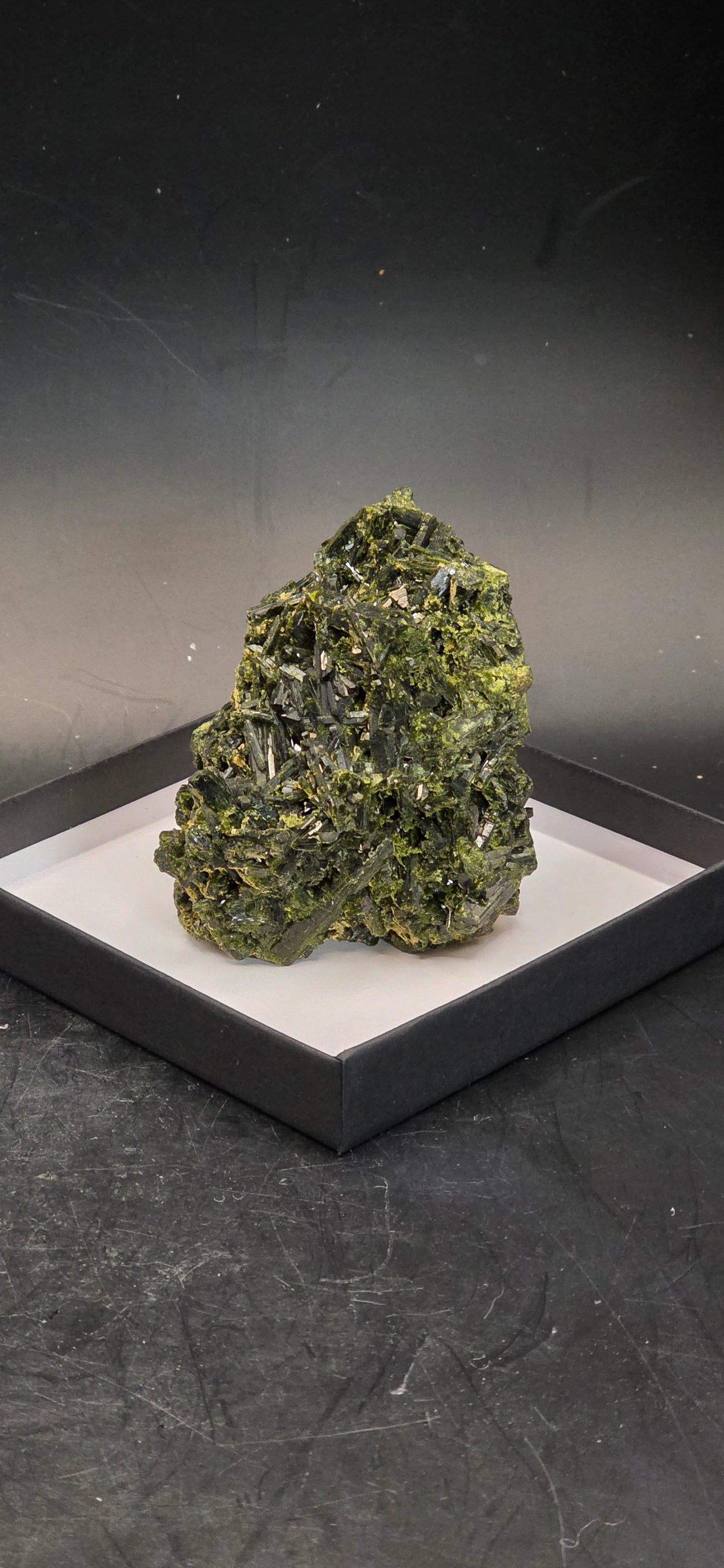 Green Tourmaline Matrix w/Epidote - Brazil *2
