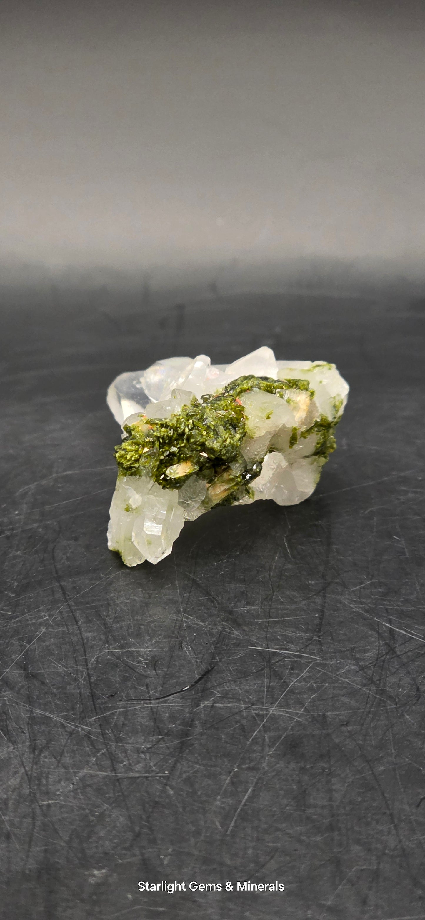 Locked Lumarian Coderite Super Seven Phantom Trinity Quartz Matrix w/ Epidote & Sprite Inclusions! Brazil