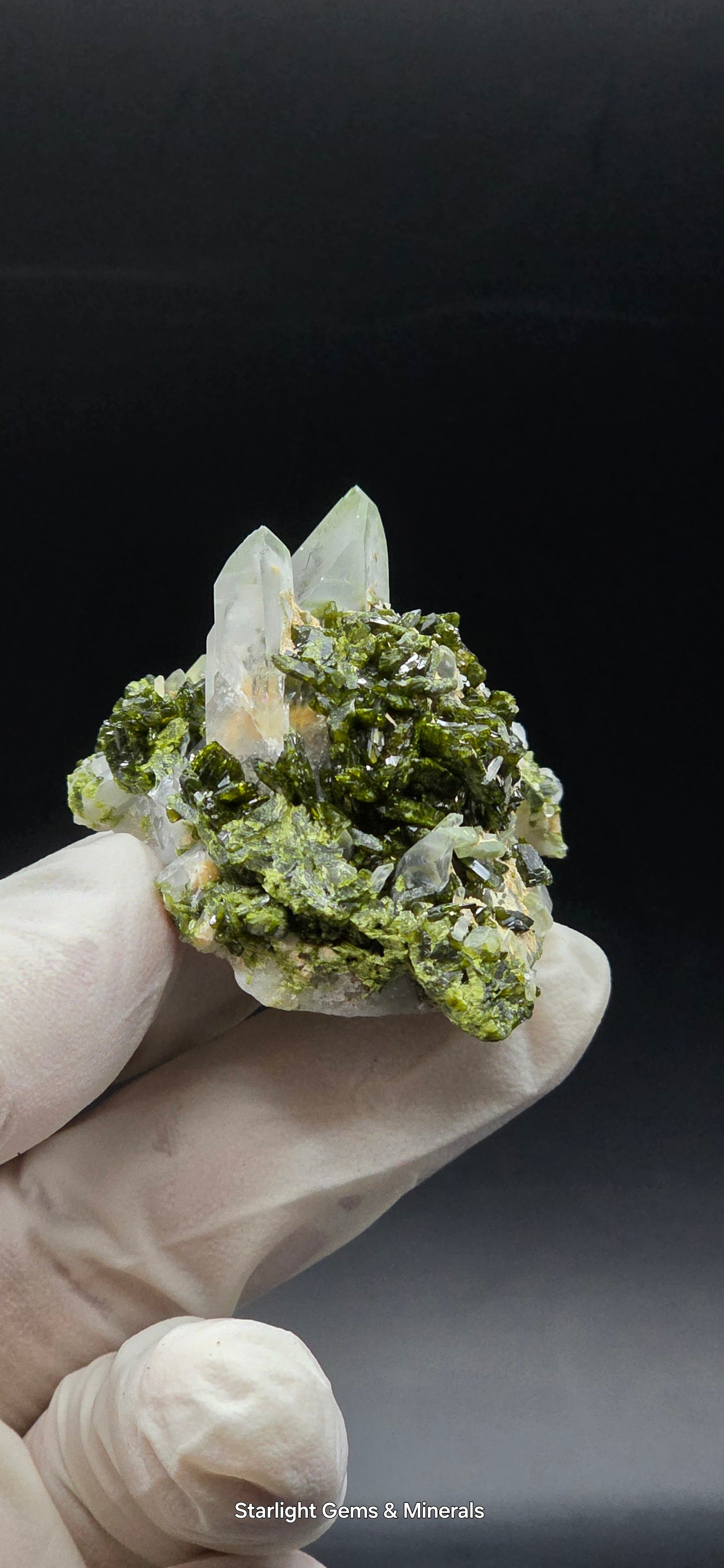 Brazilian Super Seven Quartz on Epidote Matrix!