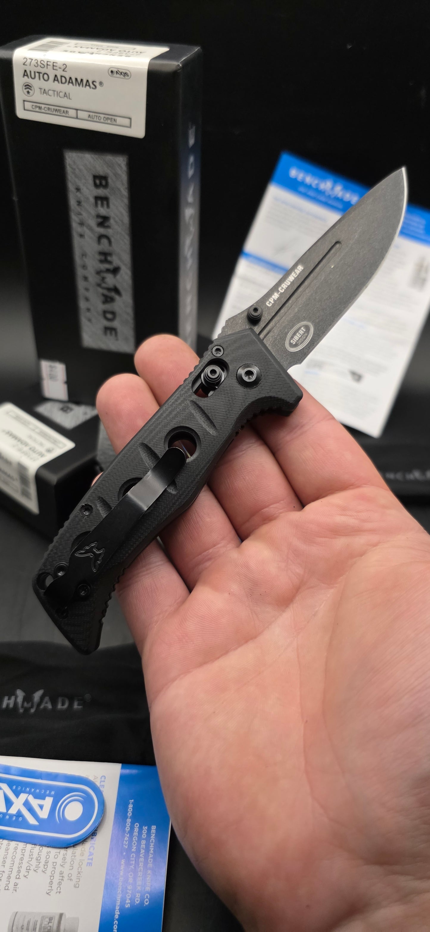 Benchmade 273SFE-2BK Auto Adamas Tactical Pocket Knife