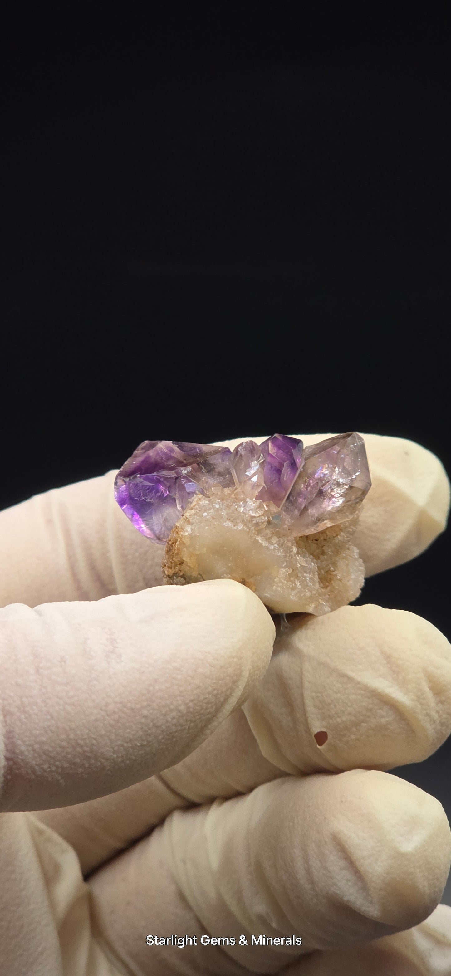 Shangaan Phantom Amethyst On Quartz over Calcite Matrix! Zimbabwe