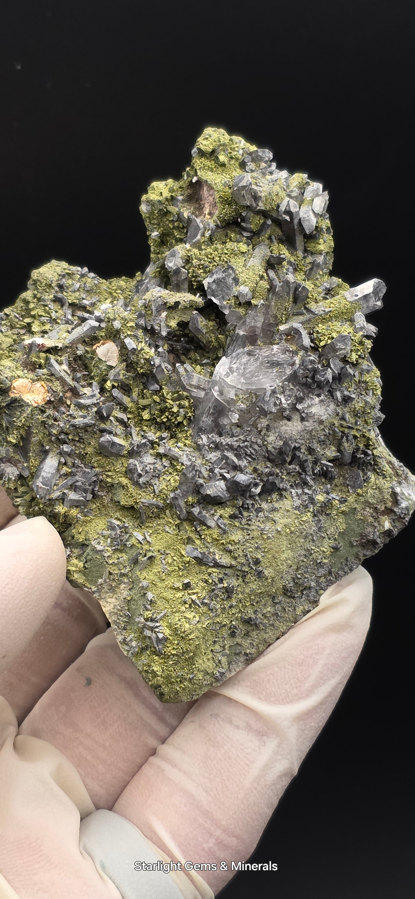 Epidote and Chlorite Included Brazilian Super Seven Quartz Matrix Forest!