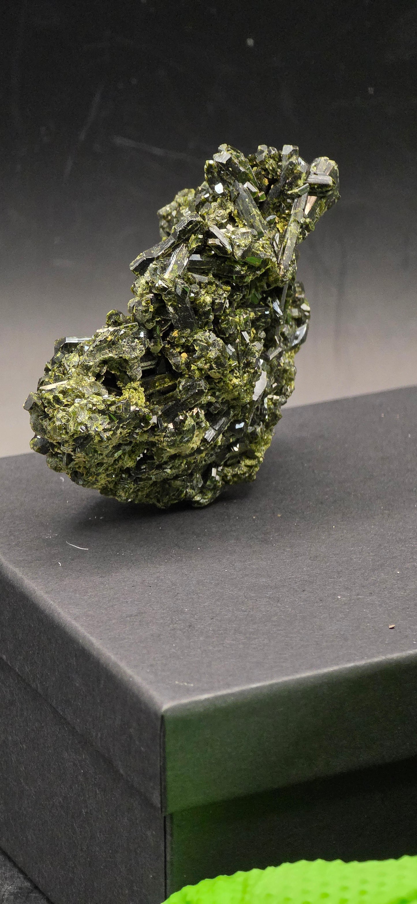 Green Tourmaline Matrix w/Epidote - Brazil *4