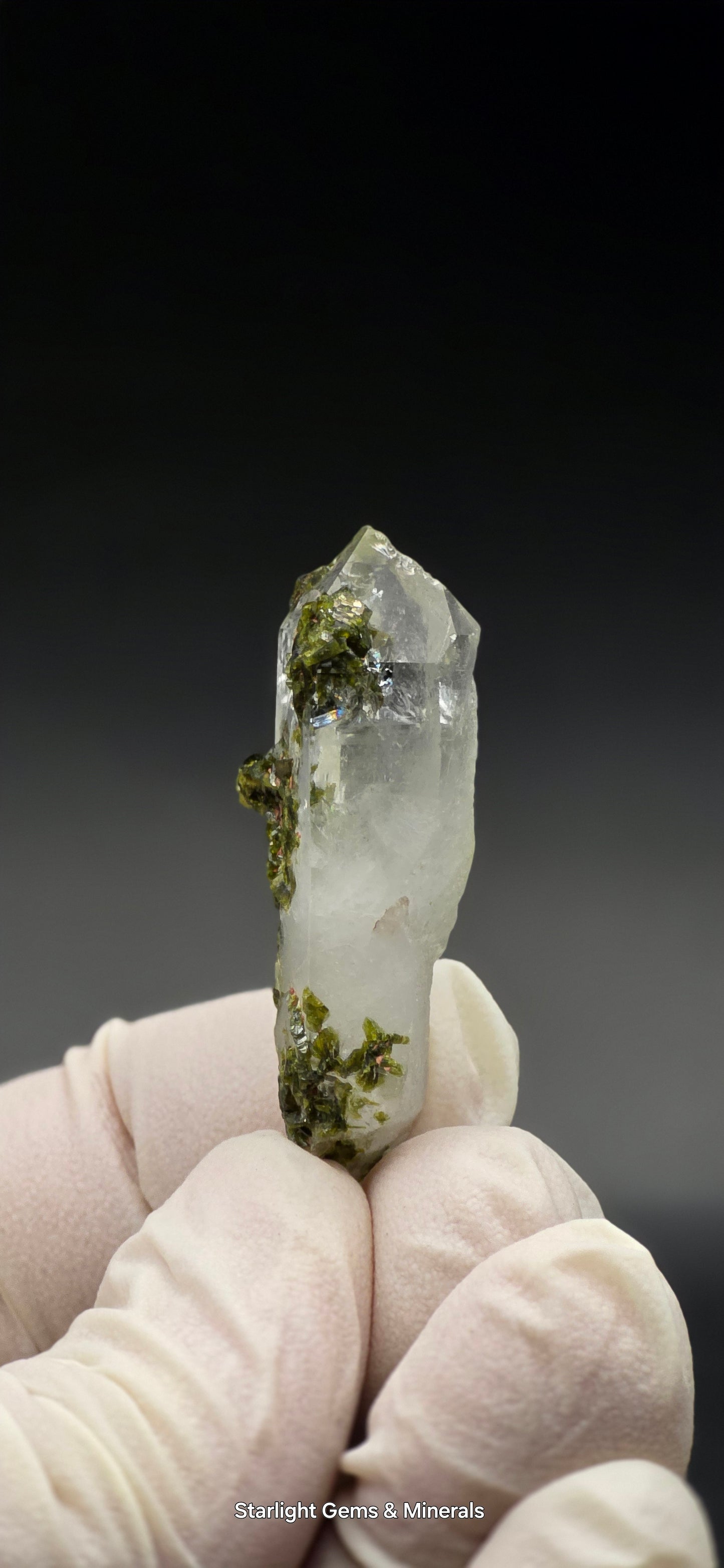 Brazilian S7 Key Quartz w/ Epidote!