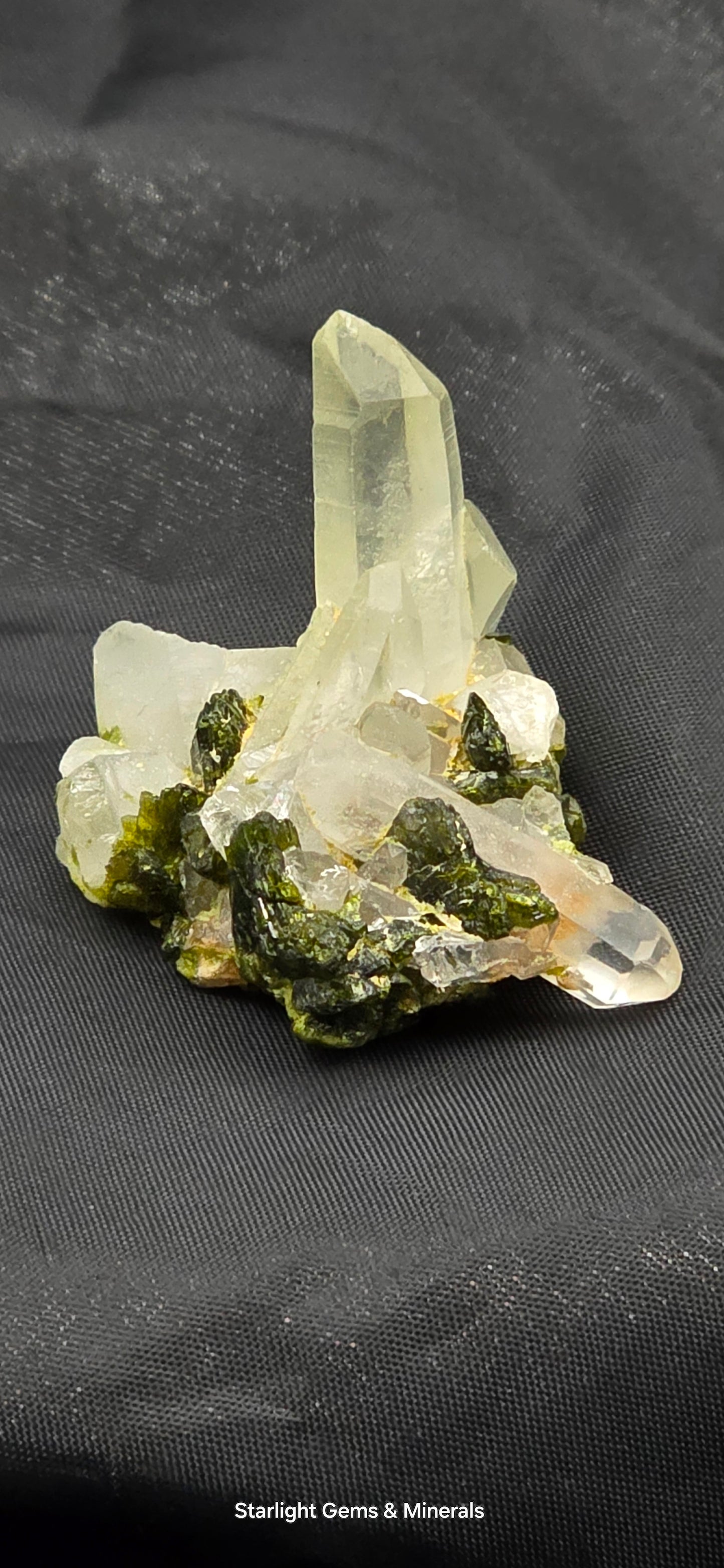 Brazilian Super Seven Quartz on Epidote Matrix!