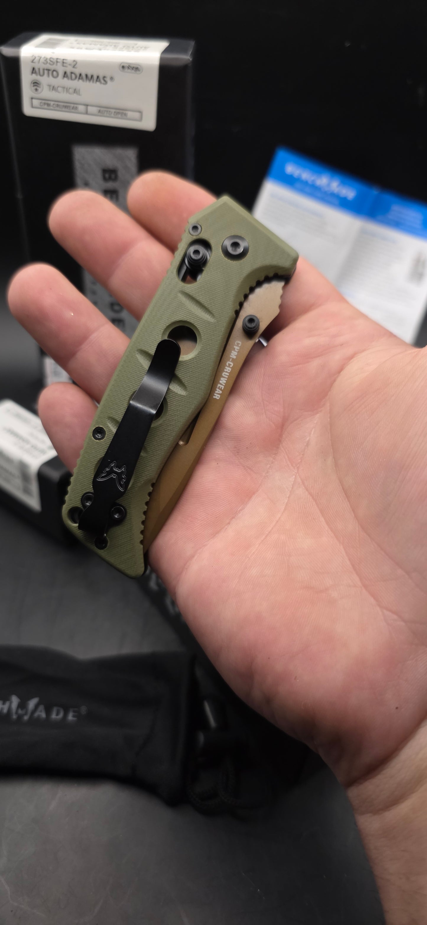 Benchmade 273SFE-2BK Auto Adamas Tactical Pocket Knife